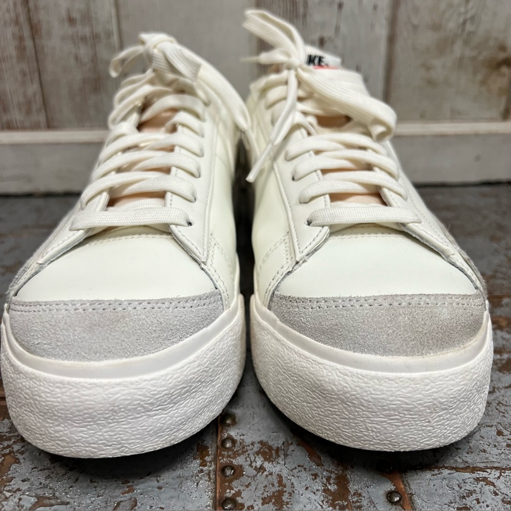 Nike Blazer Low Platform Sneakers in Triple Sail - Picture 3 of 11